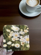 Load image into Gallery viewer, Delightful Daisy Glossy Wooden Coaster Set
