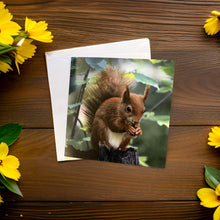 Load image into Gallery viewer, Adorable Red Squirrel Card for Any Occasion.
