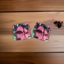 Load image into Gallery viewer, Stunning and Vibrant Glossy Foxglove Wooden Coaster Set
