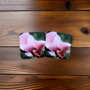 Sweet Pea Glossy Single Coaster