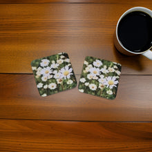 Load image into Gallery viewer, Delightful Daisy Glossy Wooden Coaster Set
