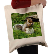 Load image into Gallery viewer, Cheeky Grey Squirrel Eco Friendly Tote Bag
