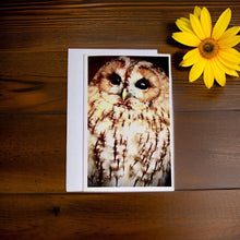 Load image into Gallery viewer, Captivating Woodland Tawny Owl Blank Greeting Card
