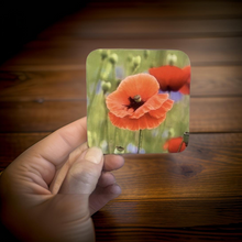 Load image into Gallery viewer, Red Poppy Glossy Single Coaster
