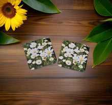 Load image into Gallery viewer, Delightful Daisy Glossy Wooden Coaster Set
