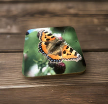 Load image into Gallery viewer, Beautiful Butterfly Glossy Wooden Coaster Set
