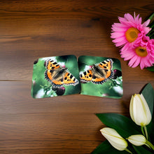 Load image into Gallery viewer, Beautiful Butterfly Glossy Wooden Coaster Set
