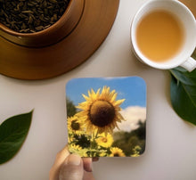 Load image into Gallery viewer, Sunny Sunflower Glossy Single Coaster
