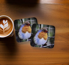 Load image into Gallery viewer, Chirpy Robin Glossy Single Coaster
