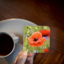 Load image into Gallery viewer, Red Poppy Glossy Single Coaster
