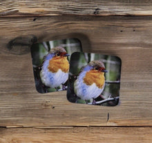 Load image into Gallery viewer, Chirpy Robin Glossy Single Coaster
