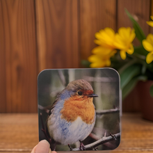 Load image into Gallery viewer, Chirpy Robin Glossy Single Coaster
