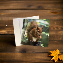 Load image into Gallery viewer, Adorable Red Squirrel Card for Any Occasion.
