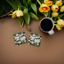 Load image into Gallery viewer, Delightful Daisy Glossy Wooden Coaster Set
