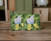 Load image into Gallery viewer, Blue Butterfly Glossy Single Coaster
