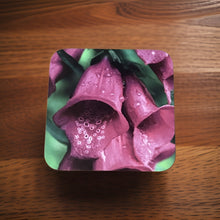 Load image into Gallery viewer, Stunning and Vibrant Glossy Foxglove Wooden Coaster Set
