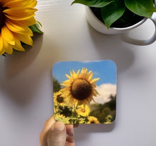 Load image into Gallery viewer, Sunny Sunflower Glossy Single Coaster
