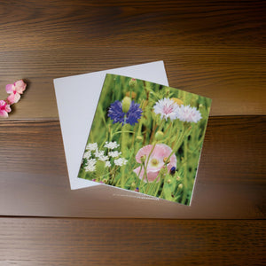 Blooming Beauty Wild Flower Blank Greeting Card