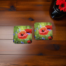 Load image into Gallery viewer, Red Poppy Glossy Single Coaster
