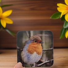 Load image into Gallery viewer, Chirpy Robin Glossy Single Coaster
