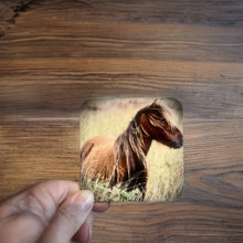 Load image into Gallery viewer, Charming Wild Horse Glossy Wooden Coaster Set
