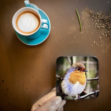 Load image into Gallery viewer, Chirpy Robin Glossy Single Coaster
