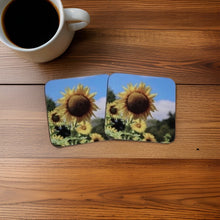 Load image into Gallery viewer, Sunny Sunflower Glossy Wooden Coaster Set
