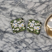 Load image into Gallery viewer, Delightful Daisy Glossy Wooden Coaster Set
