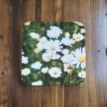 Load image into Gallery viewer, Delightful Daisy Glossy Wooden Coaster Set
